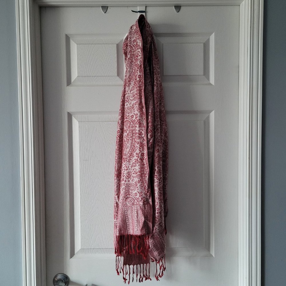 Beautiful Red Pashmina (Made in Cambodia)